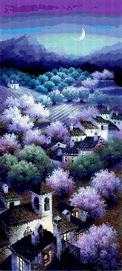 домики - домики, сад, цветы - предпросмотр