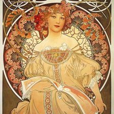 Схема вышивки «Картина А.Мухи»