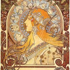 Схема вышивки «Картина А.Мухи»