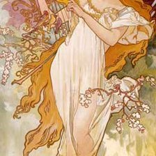 Схема вышивки «Картина А.Мухи "Весна"»