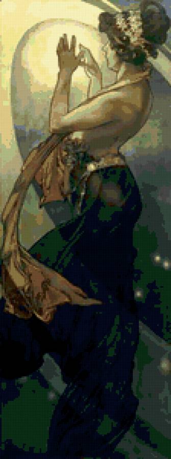 Картина А.Мухи "Северная звезда" - картина, звезда, женщина - предпросмотр