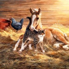 Схема вышивки «в конюшне»