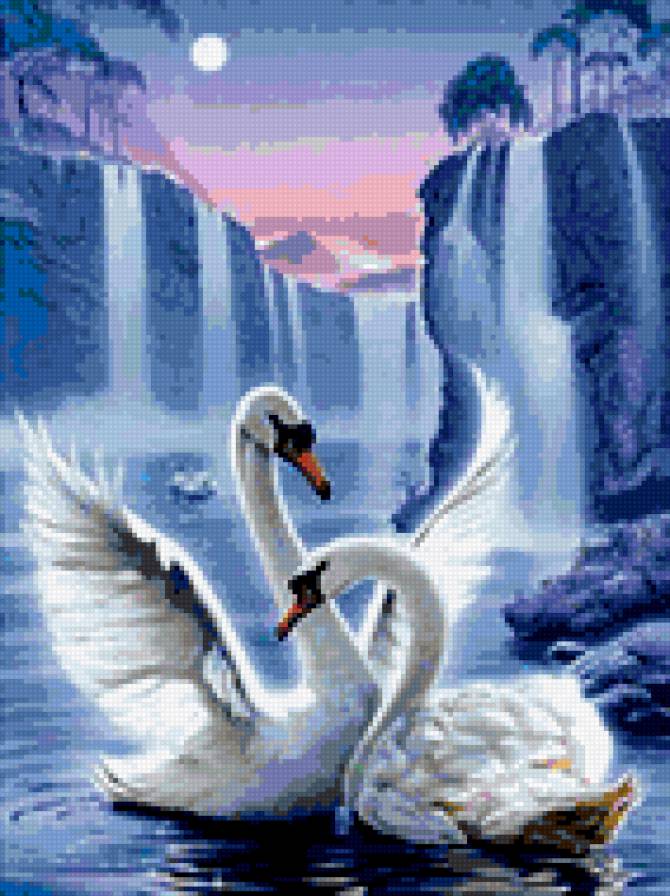 8760987 - лебеди, птица, природа, озеро, пейзаж, птицы - предпросмотр