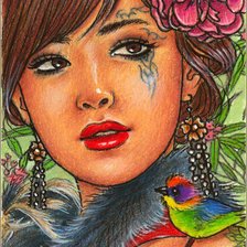 Схема вышивки «девушка»