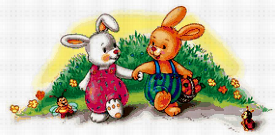 зайки - зверята, детская, заяц, детям, зайчики, зайчик - предпросмотр