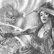 Схема вышивки «девушка»