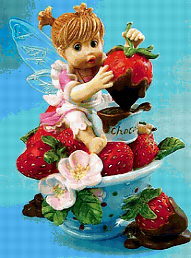 ФЕЯ с клубникой - ягода, сказка, фея, клубника - предпросмотр