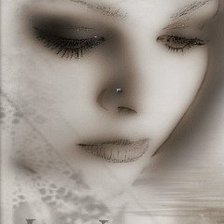 Схема вышивки «девушка»