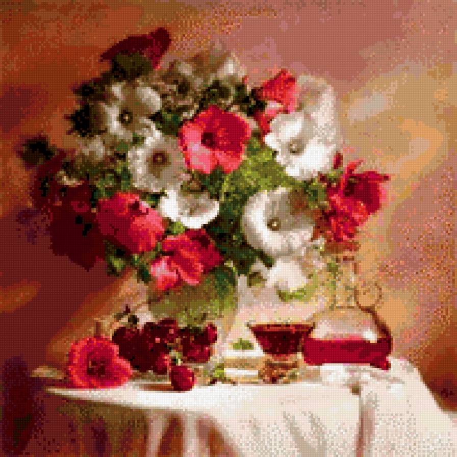 натюрморт - природа, романтика, букет, натюрморт, цветы,  - предпросмотр