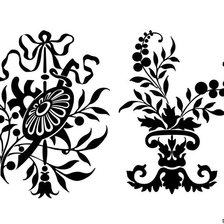 Схема вышивки «черно-белое»