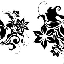 Схема вышивки «черно-белое»