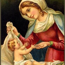 Схема вышивки «дева мария»