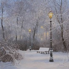 Схема вышивки «зима»