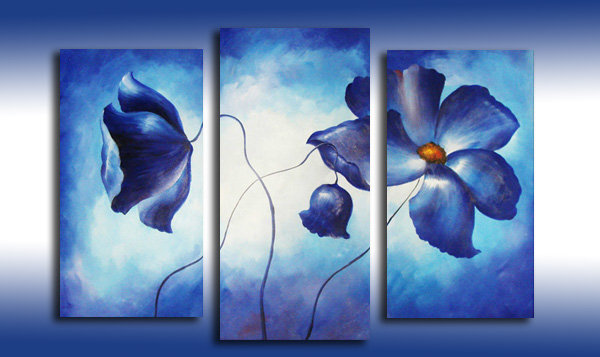 ТРИПТИХ - цветы, триптих - оригинал