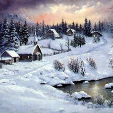 Схема вышивки «Зима»