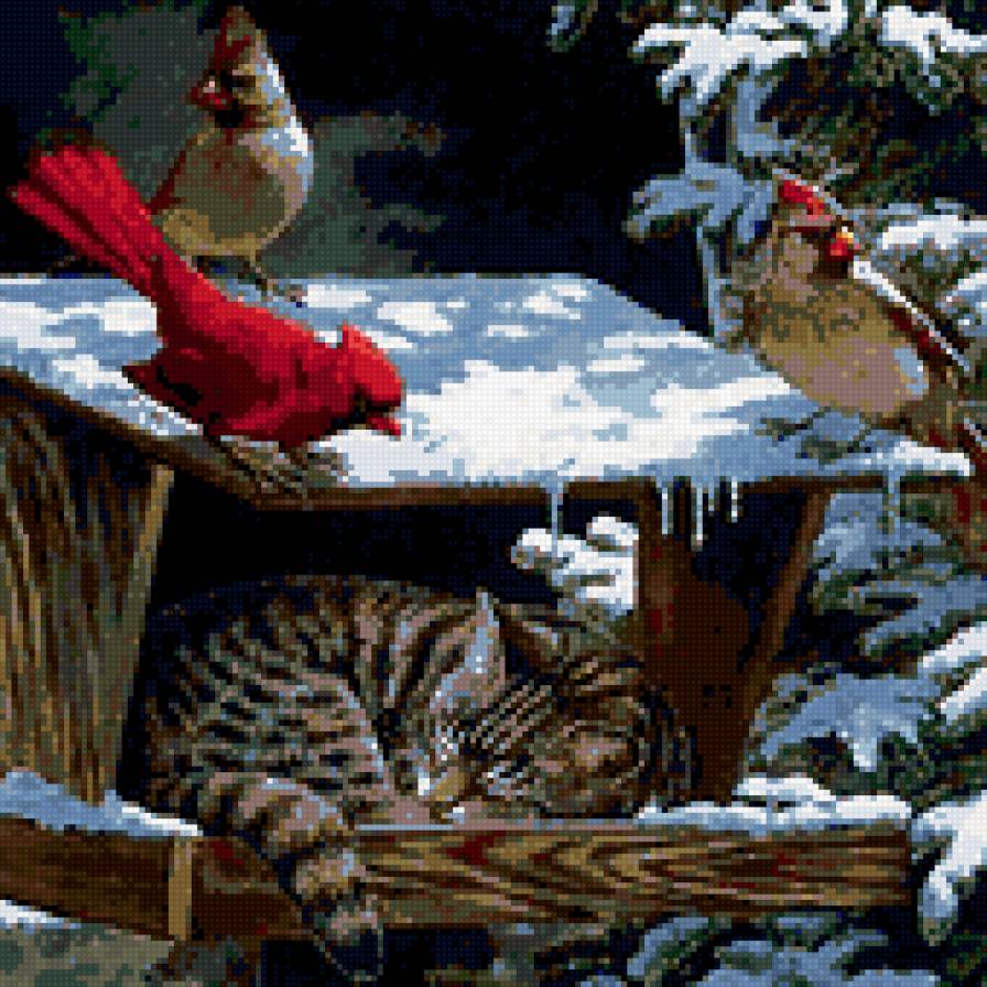 Кошачьи сны - птички, кот - предпросмотр