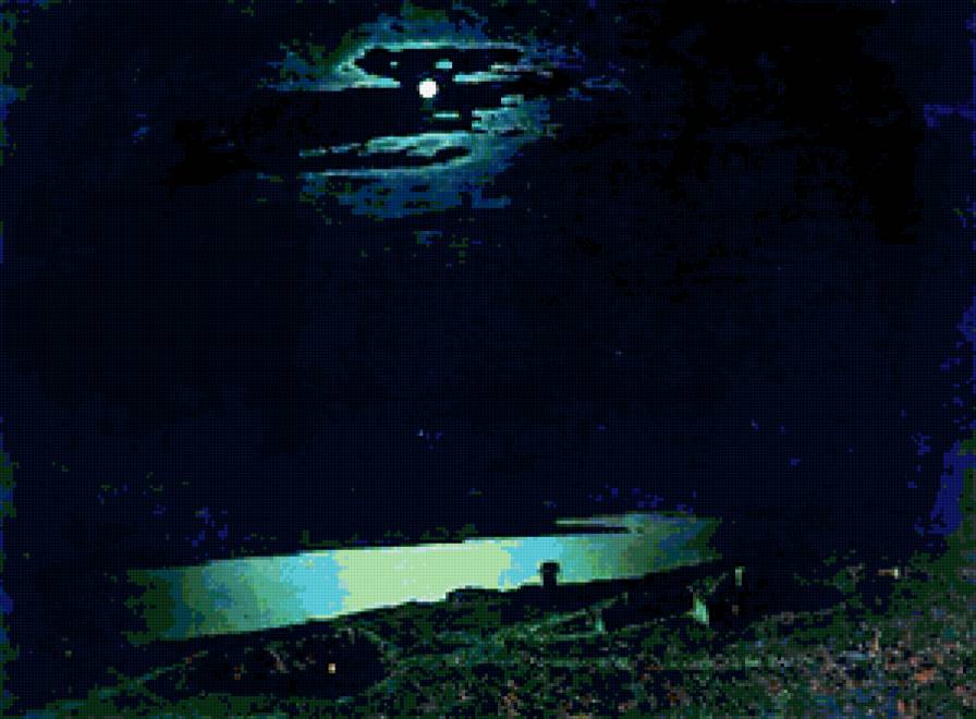 куинджи лунная ночь на днепре - куинджи, ночь, луна, река - предпросмотр