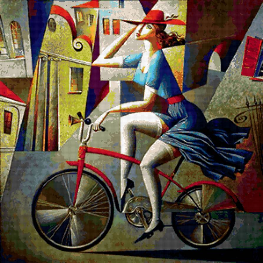 велосипедистка - женщина - предпросмотр