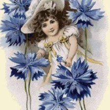 Схема вышивки «девушка»