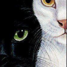 Схема вышивки «инь-янь»