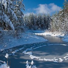 Схема вышивки «зима»