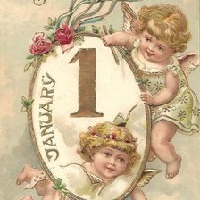 Схема вышивки «Ангелочек с розочкой»