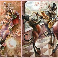 Схема вышивки «ДИПТИХ   "Две мелодии"»