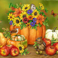 Схема вышивки «тыква»