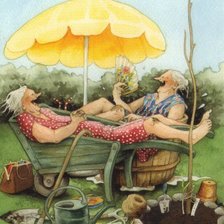 Схема вышивки «Веселые старушки»