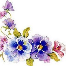 Схема вышивки «фиалки»