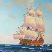 Схема вышивки «Парусник»