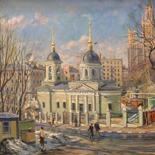 Схема вышивки «Весна в Москве.Лукьянов В.»