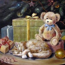 Схема вышивки «Новогодний подарок»