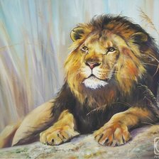 Схема вышивки «Лев»