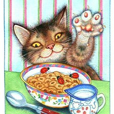 Схема вышивки «котик»