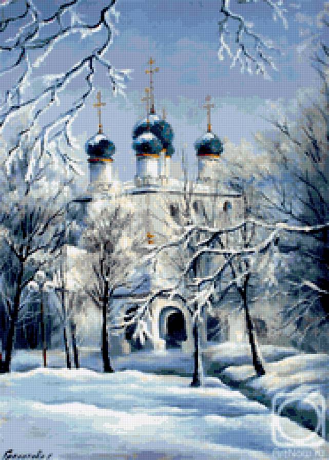 собор - пейзажи.церковь.живопись.природа.религия - предпросмотр