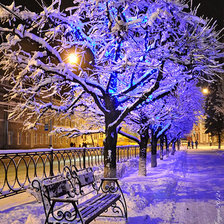 Схема вышивки «зимний вечер»