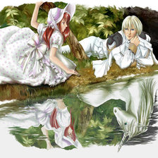 Схема вышивки «Отражение»