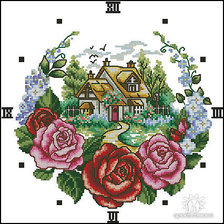 Схема вышивки «часы»