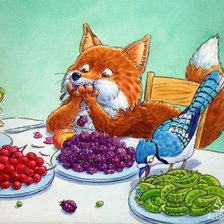 Схема вышивки «лиса»