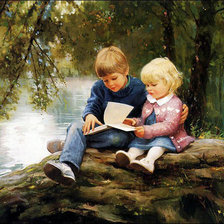 Схема вышивки «у реки»