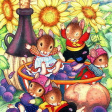 Схема вышивки «мышата»