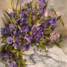 Схема вышивки «Букет ирисов»