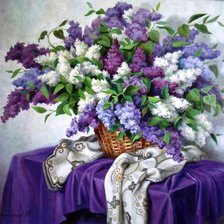 Схема вышивки «Букет сирени»