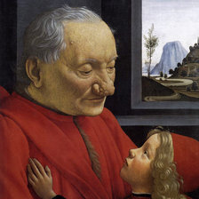 Схема вышивки «Гирландайо Доменико. Дедушка и внук.»