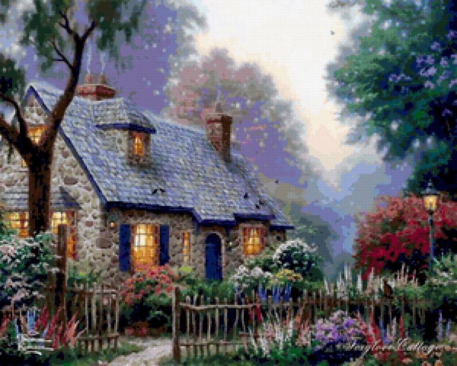 ПРАЗДНИК СВЕТА ОТ ТОМАСА КИНКЕЙДА (THOMAS KINKADE) - дом, природа - предпросмотр