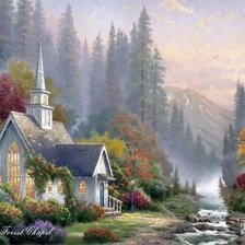 Схема вышивки «Праздник Света от Томаса Кинкейда (Thomas Kinkade)»