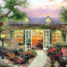 Схема вышивки «Праздник Света от Томаса Кинкейда (Thomas Kinkade)»