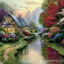Схема вышивки «Праздник Света от Томаса Кинкейда (Thomas Kinkade)»