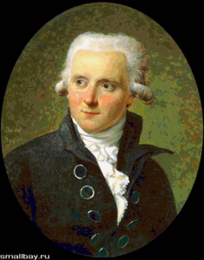 Давид Жак Луи. Пьер Серизиа. - люди, лицо, мужчины., портрет - предпросмотр